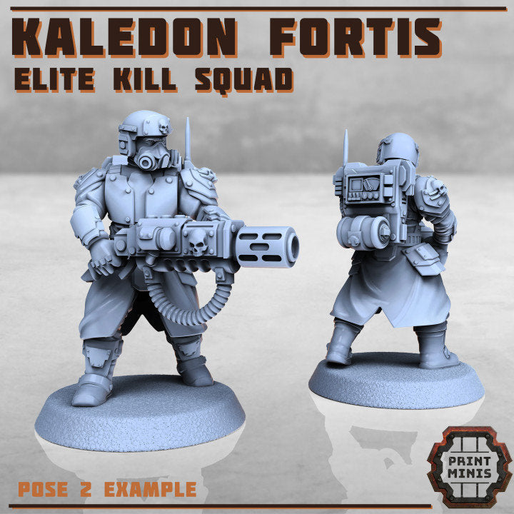 10pc Elite Kill Squad Miniatures, Kaledon Fortis Minis, Space Marines, TTRPG Minis, Fantasy Modular Miniature Set