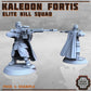 10pc Elite Kill Squad Miniatures, Kaledon Fortis Minis, Space Marines, TTRPG Minis, Fantasy Modular Miniature Set