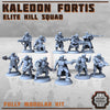 10pc Elite Kill Squad Miniatures, Kaledon Fortis Minis, Space Marines, TTRPG Minis, Fantasy Modular Miniature Set