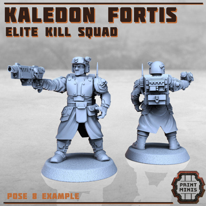 10pc Elite Kill Squad Miniatures, Kaledon Fortis Minis, Space Marines, TTRPG Minis, Fantasy Modular Miniature Set