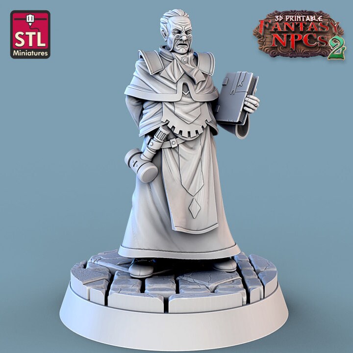
Magistrate Set, Court Room Furniture, DnD, Dungeons and Dragons, Judge miniature, Attorney NPCs, Fantasy, Townsfolk, DnD Scatter terrain