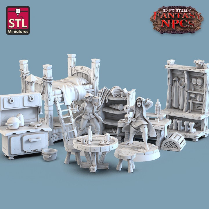 
Lighthouse Set, DnD, Dungeons and Dragons, Fantasy NPCs, Bed Furniture, Fantasy props TTRPG, Tavern Furniture, Diorama Prop, Scatter Terrain