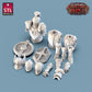 Armor Merchant Set, Vendor, DnD, Dungeons and Dragons, Wargame Miniatures, Armor miniatures, TTRPG Fantasy props, Weapons