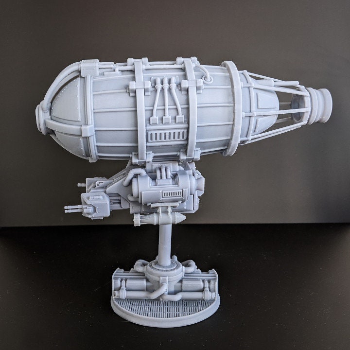 Dieselpunk Airship Balloon Armed Airship Drone Miniature for DnD Dungeons and Dragons Scifi Wargames Airship 28mm by Print Minis