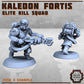 10pc Elite Kill Squad Miniatures, Kaledon Fortis Minis, Space Marines, TTRPG Minis, Fantasy Modular Miniature Set