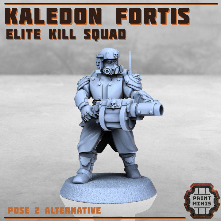 10pc Elite Kill Squad Miniatures, Kaledon Fortis Minis, Space Marines, TTRPG Minis, Fantasy Modular Miniature Set