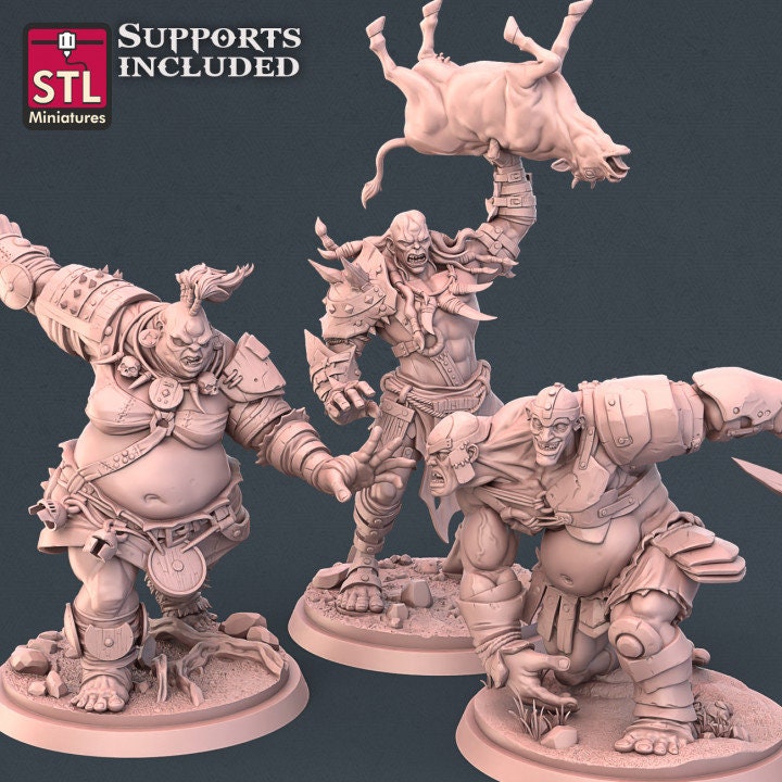 
Giants, DnD Dungeons and Dragons, Tabletop RPG Giant Miniatures, D&D, Scatter Terrain, DnD Monster, Creature NPCs by STL Miniatures