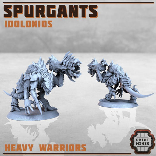 5pc Spurgants Heavy Warriors, Injured Monsters, DnD, Dungeons and Dragons, TTRPG Miniatures, Creatures, Monster Squad, Aliens