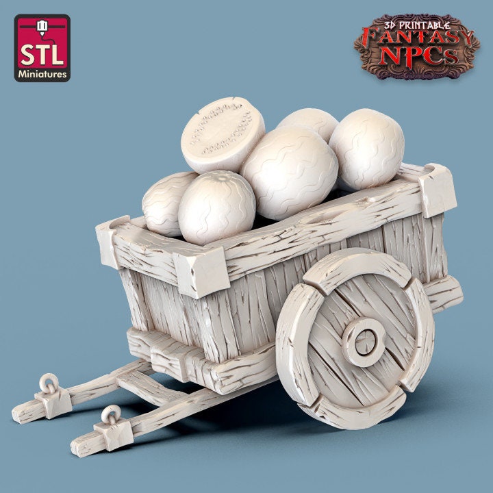 
Fruit Seller, Fruit Vendor, DnD Dungeons and Dragons TTRPG Miniatures, Scatter Terrain, Fruit Stall, Market Stall, 28mm 32mm Scale Props