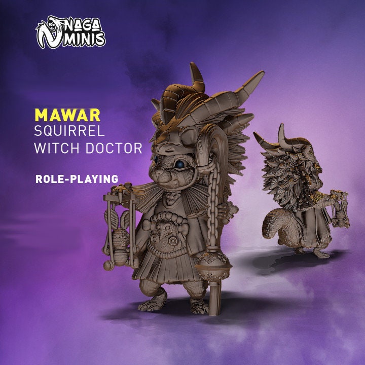 
Squirrel Folk Witch Doctor RP 28mm/32mm