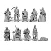 10pc Sitting Tavern patrons for DnD Dungeons and Dragons TTRPG Fantasy Tavern NPCs 28mm 32mm Dioramas Tavern Townsfolk Miniatures D&D