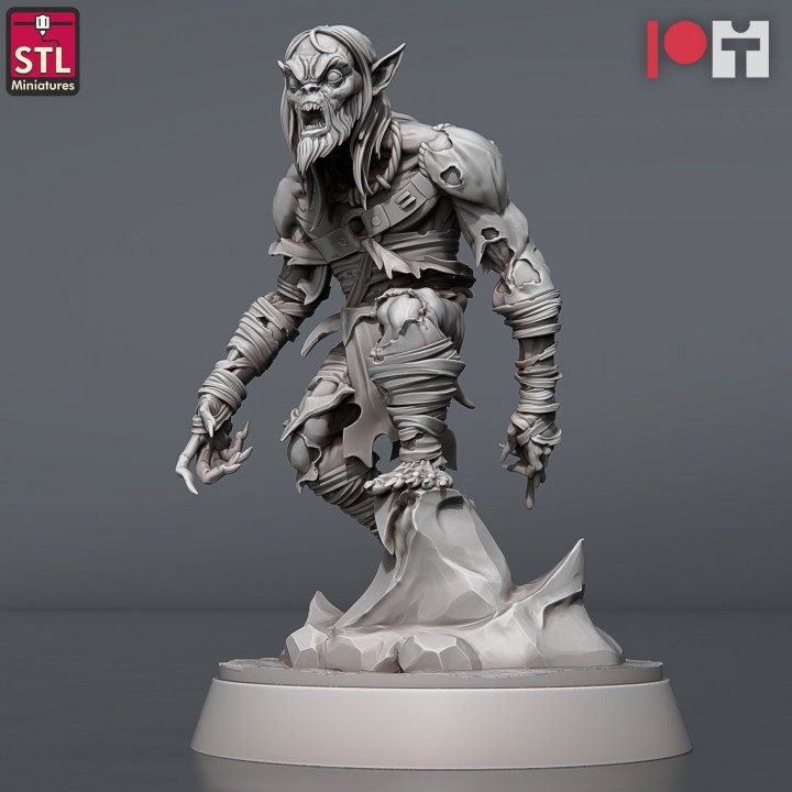 
Ghoul King Set DnD Dungeons and Dragons 28mm/32mm Enemy Frostgrave Fantasy RPG Character DnD Monster Creature Boss