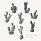 
Polka Dot Cacti Basing Bits Set DnD Dungeons and Dragons Miniature Basing materials Cactus base bits Cacti Terrain Miniatures DnD Scatter