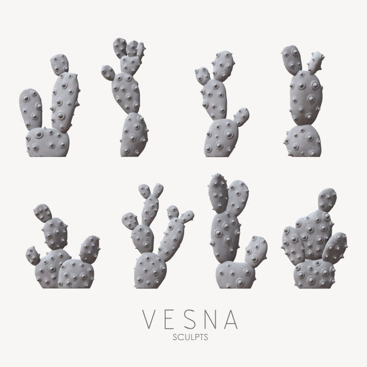 
Polka Dot Cacti Basing Bits Set DnD Dungeons and Dragons Miniature Basing materials Cactus base bits Cacti Terrain Miniatures DnD Scatter