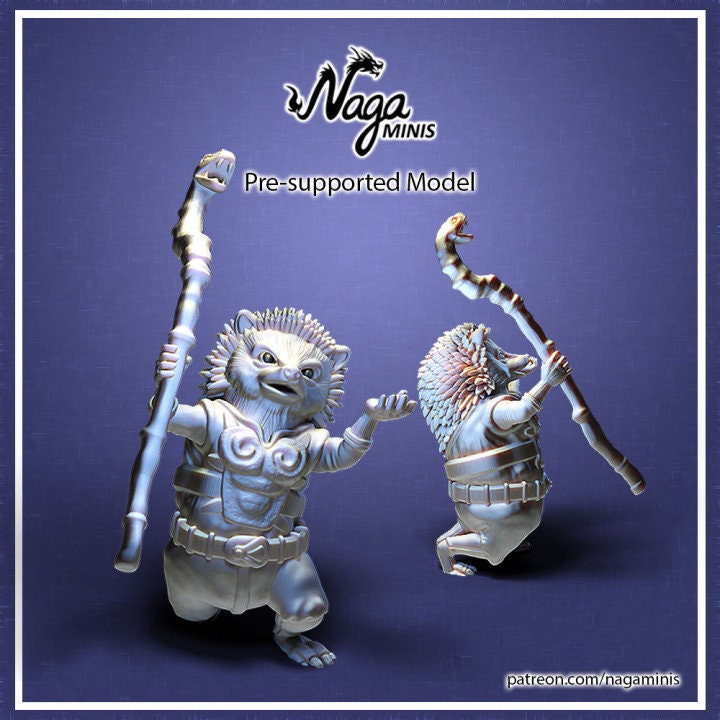 
Hedgehog Folk Warlock DnD Dungeons and Dragons Tabletop RPG Fantasy NPC Hedgehog Creature for D&D Roleplaying Games and Dioramas