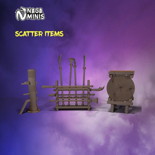 DnD Scenery Scatter Terrain Targets Archery Set DnD Dungeons and Dragons Tabletop RPG Scatter Miniatures 28mm/32mm