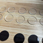 25mm Bases for DnD Dungeons and Dragons TTRPG Miniature bases great for 28mm Heroic Scale Figurines Roleplay Miniature Bases Clear & Black