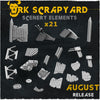 21pc Scrapyard Miniatures for DnD Dungeons and Dragons Wargame Basing materials 28mm/32 Fantasy TTRPGs Scrap