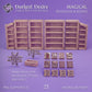21pc Book Shelves Library Miniature Terrain DnD Dungeons and Dragons 28mm/32mm Wargame Scatter Tavern Furniture TTRPG Fantasy Miniatures