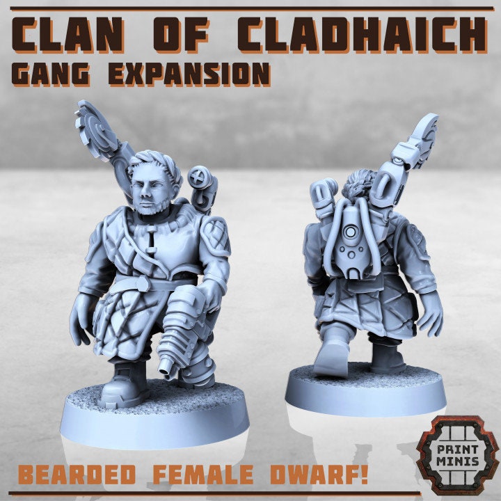 8pc Clan of Cladhaich Mineral Gang Scifi Resin Miniatures 28mm heroic Tabletop Wargame Miniatures