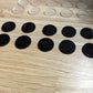 25mm Bases for DnD Dungeons and Dragons TTRPG Miniature bases great for 28mm Heroic Scale Figurines Roleplay Miniature Bases Clear & Black