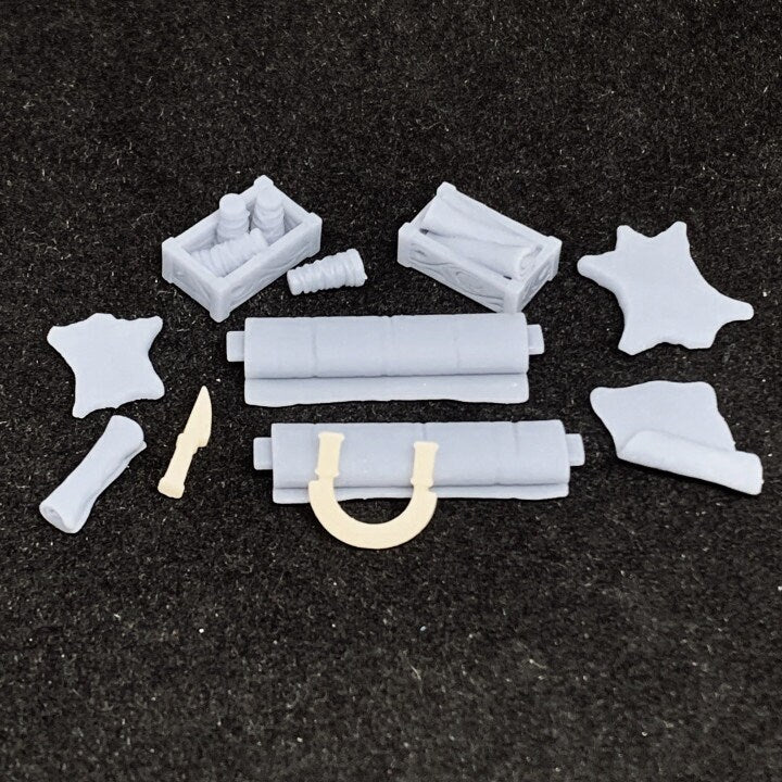 21pc Crafting DnD Dungeons and Dragons Workbench Scatter Terrain 28mm/32mm DnD Crafting Miniatures TTRPG Fantasy Wargame Scatter Tools