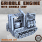 
Gribble engine with Chef 28mm/32mm Scifi Wargame Scatter Terrain Food 'Truck' Chef Miniature NPC TTRPG Wargame Miniatures