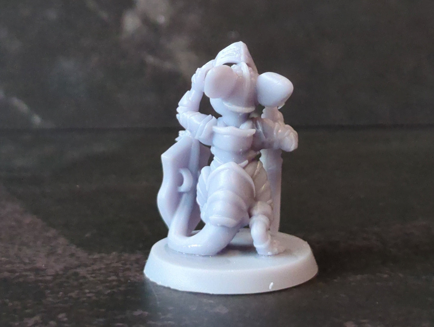 2pc Mousefolk Knight Miniatures for D&D Tabletop RPG Dungeons and Dragons Figurines 28mm 32mm Ideal for Dioramas Mouse Warrior Paladin