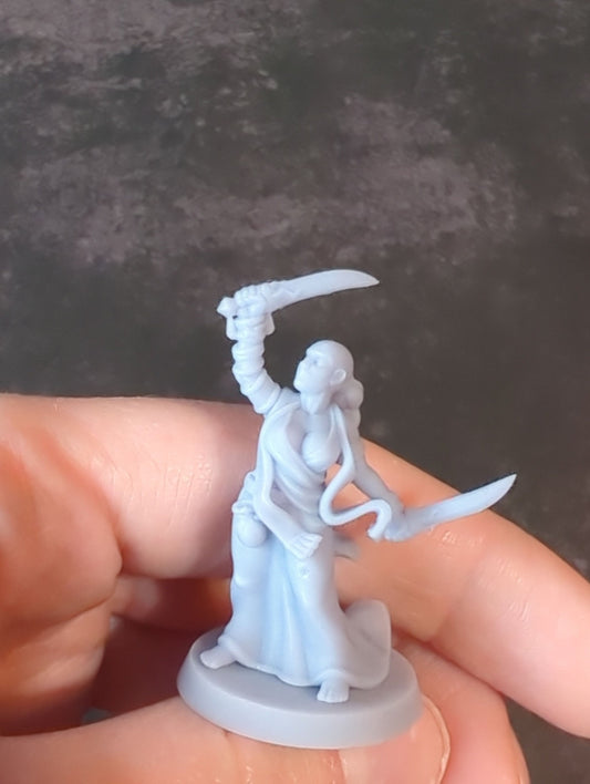 Augur Female Miniature DnD Dungeons and Dragons 28mm/32mm Female Mage Figurine DnD Fighter Fantasy TTRPG Miniature Tabletop Gaming Figurines