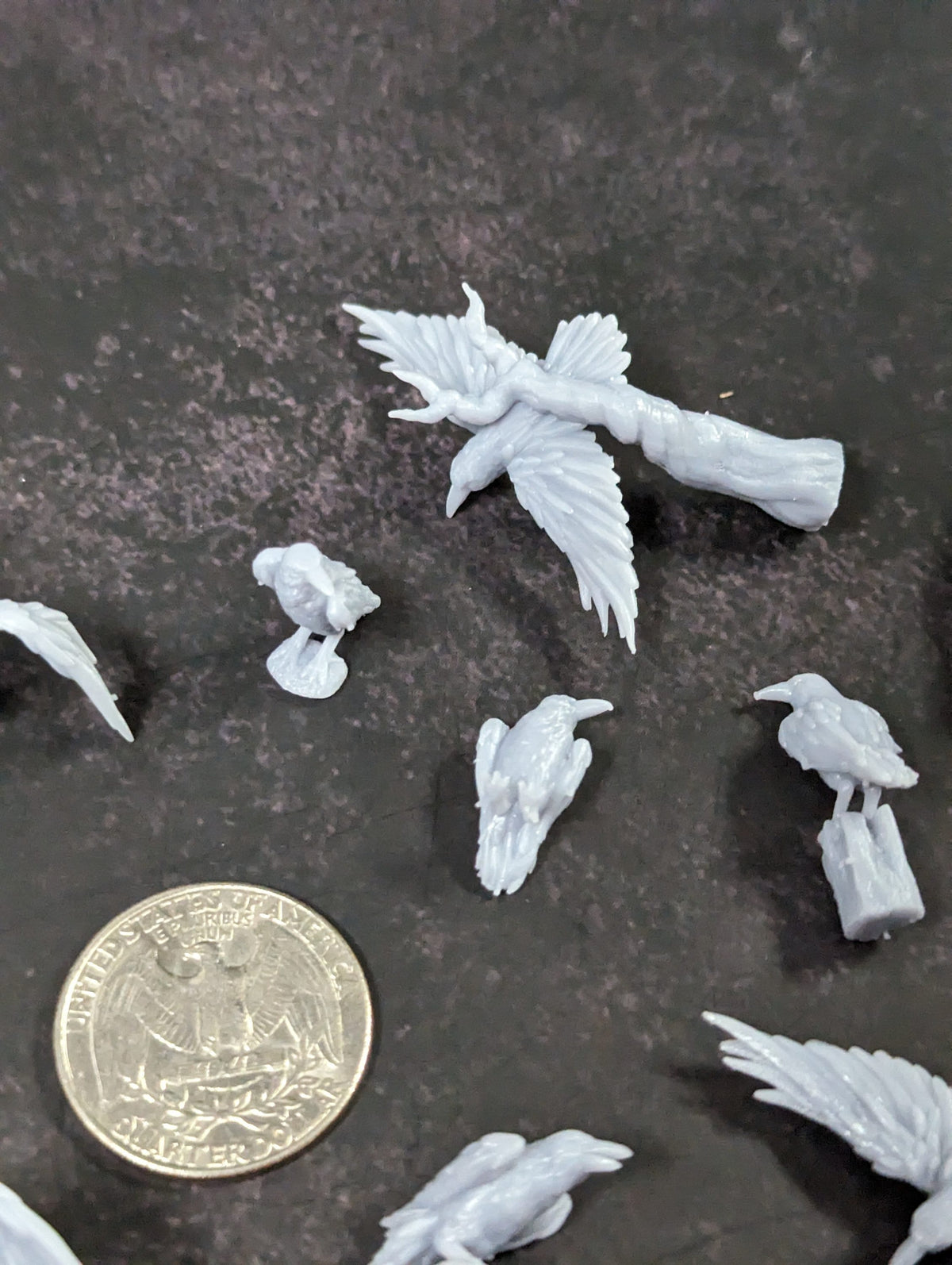 
Raven Miniatures DnD Dungeons and Dragons 28mm/32mm DnD Scatter Terrain Basing Materials Raven Bird Miniature Figurines Diorama Basing Set
