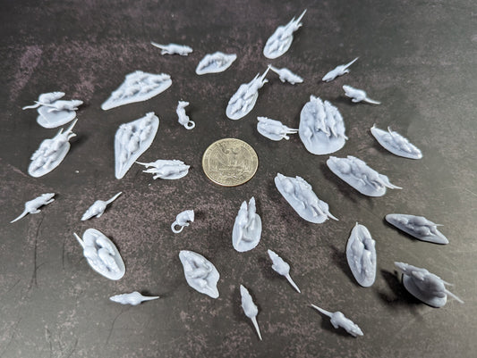 30pc Rat Miniature pack DnD Dungeons and Dragons 28mm/32mm Basing bits Basing materials Rat Scenery terrain DnD Monster Creatures