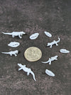 10pc Lizard Miniature Basing DnD Dungeons and Dragons 28mm/32mm Scatter Terrain Lizards DnD Creatures Iguana Miniatures Tiny Scatter TTRPG