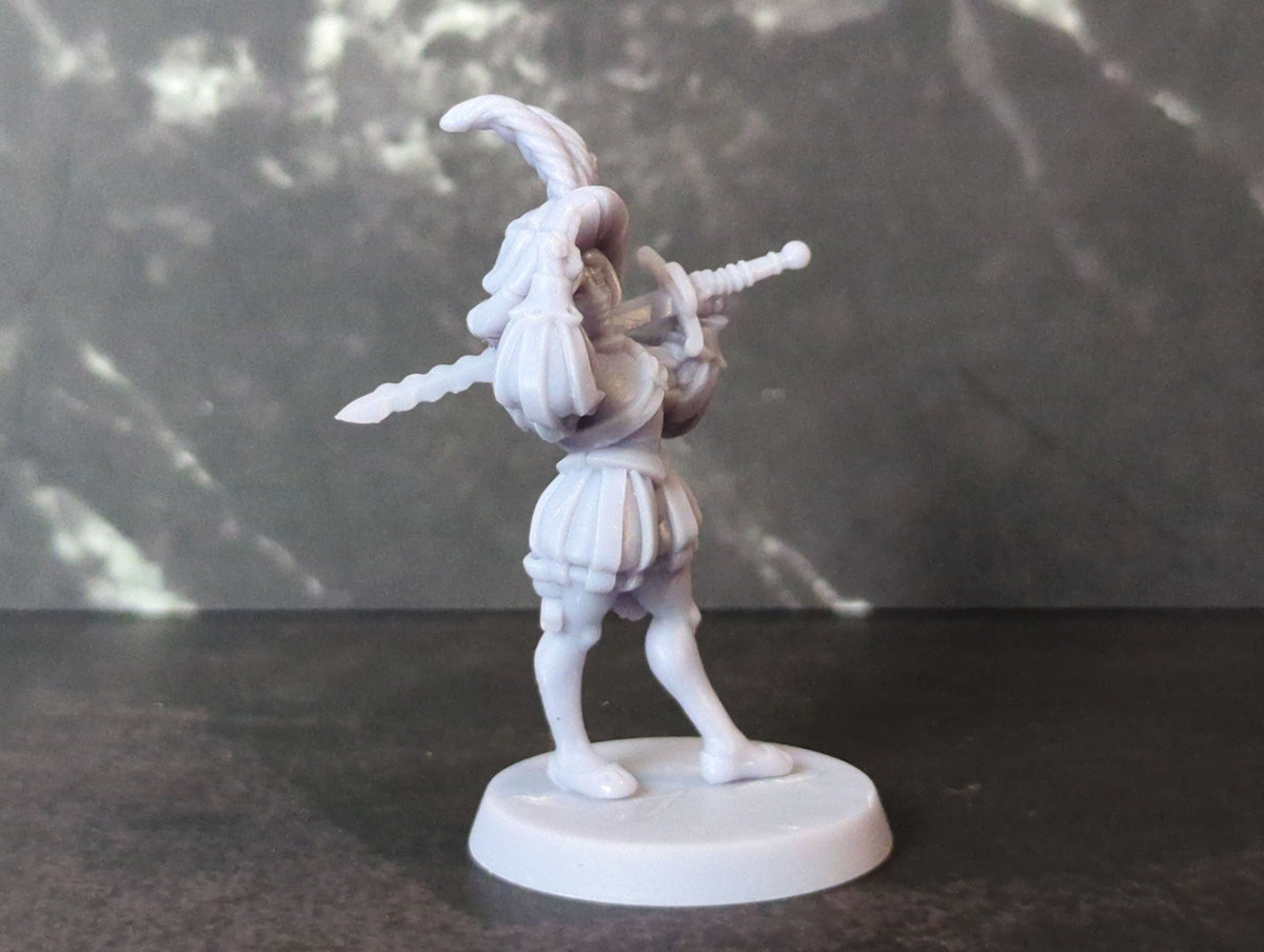 
Landsknecht girl DnD Mercenary Miniature 28mm 32mm Dungeons and Dragon TTRPG Miniature Female Figurine by Vae Victis