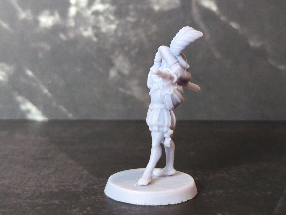 
Landsknecht girl DnD Mercenary Miniature 28mm 32mm Dungeons and Dragon TTRPG Miniature Female Figurine by Vae Victis
