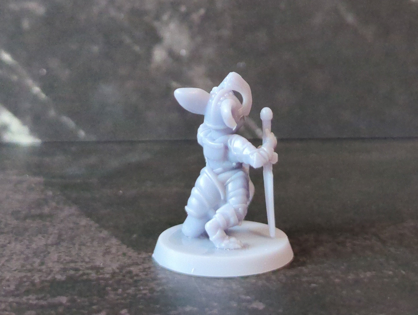 2pc Mousefolk Knight Miniatures for D&D Tabletop RPG Dungeons and Dragons Figurines 28mm 32mm Ideal for Dioramas Mouse Warrior Paladin