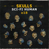 18pc Sci-fi Human Skulls 28mm/32mm Scale Basing Materials Steampunk Miniatures Fantasy RPG Wargaming 40K Sci-fi Post-Apoc Dystopian Scatter