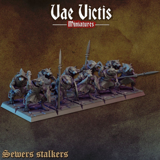 10pc Rat men army DnD Dungeons and Dragons 28mm/32mm Ratfolk Miniatures TTRPG Fantasy Wargame NPCs Rat Army DnD Monster Fighter Rat Warriors