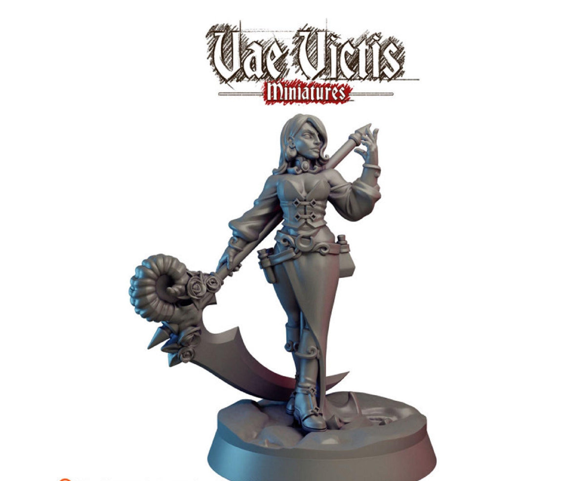 
Necromancer, DnD Miniature, Dungeons and Dragons, Fantasy 5E, Pathfinder, Tabletop RPG, Female Miniature by Vae Victis Miniatures