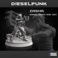 
Zasha (Diesel Rider & Spy) - Dieselpunk Collection | 28mm/32mm Sci-fi Industrial Wargaming Miniatures TTRPG Maslow Group Messenger Heroine