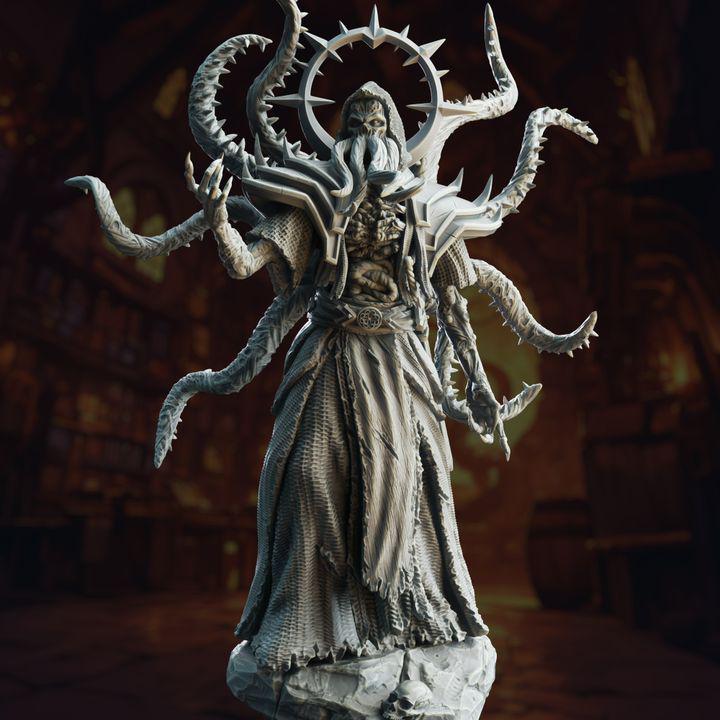 
Elder Lich Flayer - Hendrak | 28mm/32mm/38mm TTRPG Dark Fantasy Wargaming Miniature Horror Aberration Undead Eldritch Mindflayer Creature