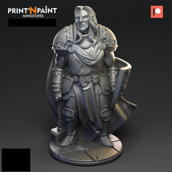 
Paladin Of The Rose Miniature – Dungeons and Dragons DnD 5e Pathfinder RPG Tabletop Fantasy Figure –PnP