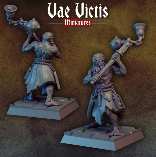 
Flagellant Fanatic Miniature DnD Dungeons and Dragons 28mm/32mm DnD Warrior Human fighter Pathfinder 5e DnD Fantasy RPG Miniature
