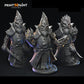
3pc Gnome Pyromancers – Fantasy Fire Mage Miniature Set – 28mm 32mm 35mm 54mm Scale – Tabletop RPG Figures for DnD & Pathfinder – Gray PLA –PnP