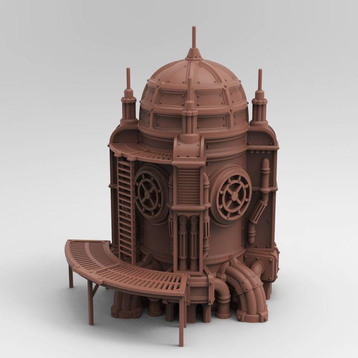 
Scum City Septic Silo Wargame Scatter Scenery 28mm/32mm Septic Tank Miniature Scatter TTRPG Fantasy Wargame Minis Industrial Sci Fi Silo