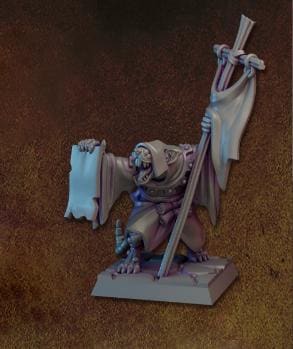 
Ratfolk priest DnD Dungeons and Dragons 28mm/32mm TTRPG Wargame Priest Figurine Ratfolk Vermin Pathfinder Fantasy Miniatures for tabletop