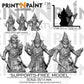 
3pc Gnome Pyromancers – Fantasy Fire Mage Miniature Set – 28mm 32mm 35mm Scale – Tabletop RPG Figures for DnD & Pathfinder – Gray PLA –PnP — Etsy photo 3