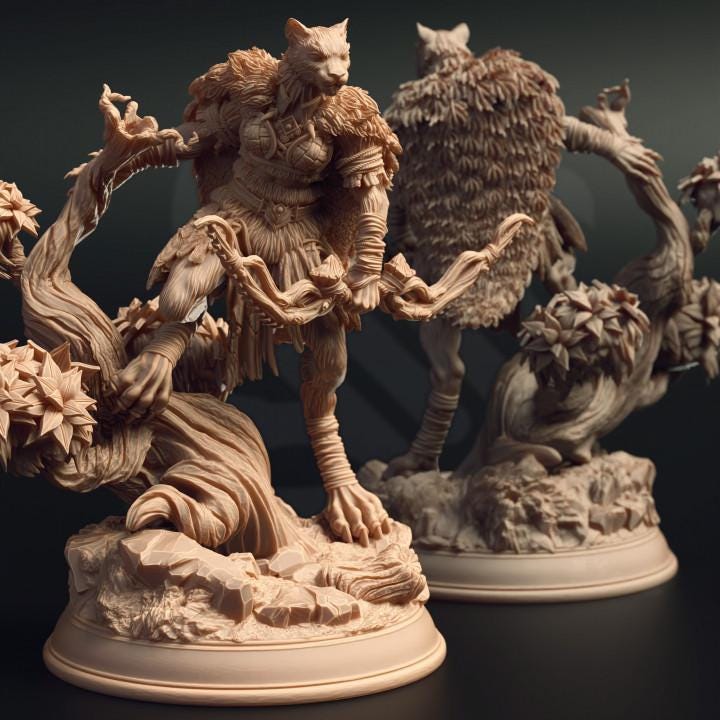 
Tabaxi Forest Ranger Dungeons and Dragons 28mm/32mm/38mm Mini RPG Tabletop Miniature DnD Painting Pathfinder 5e DnD - DmS — Etsy photo 3
