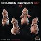 
4pc Children Snowmen - Basing Bits 28mm/32mm TTRPG Festive Winter Basing Materials Winter Holiday Scenery Elements Cute Snowman Miniatures