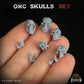 
45pc Orc Skulls DnD Dungeons and Dragons 28mm/32mm TTRPG Fantasy Wargame Scatter Terrain Miniature Basing bitsZbW