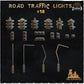 
18pc Road Traffic Lights (Basing Bits 2.0) 28mm/32mm Scale Basing Materials Dystopian Wargaming City Infrastructure Scenery ElementsZbW